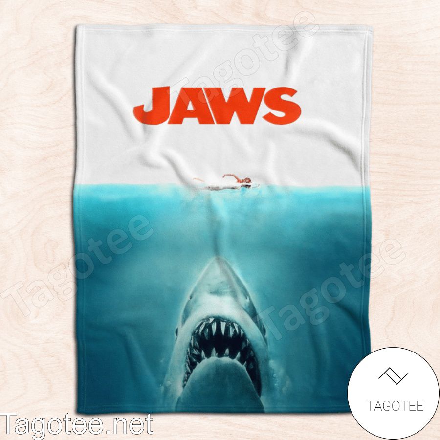 Jaws Horror Movie Quilt Blanket a