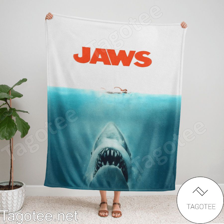 Jaws Horror Movie Quilt Blanket