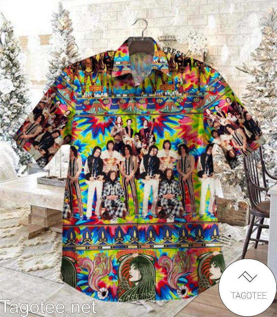 Jefferson Airplane Psychedelic Rainbow Hawaiian Shirt