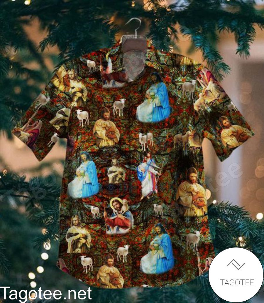 Jesus Christ With Lamb Hawaiian Shirt