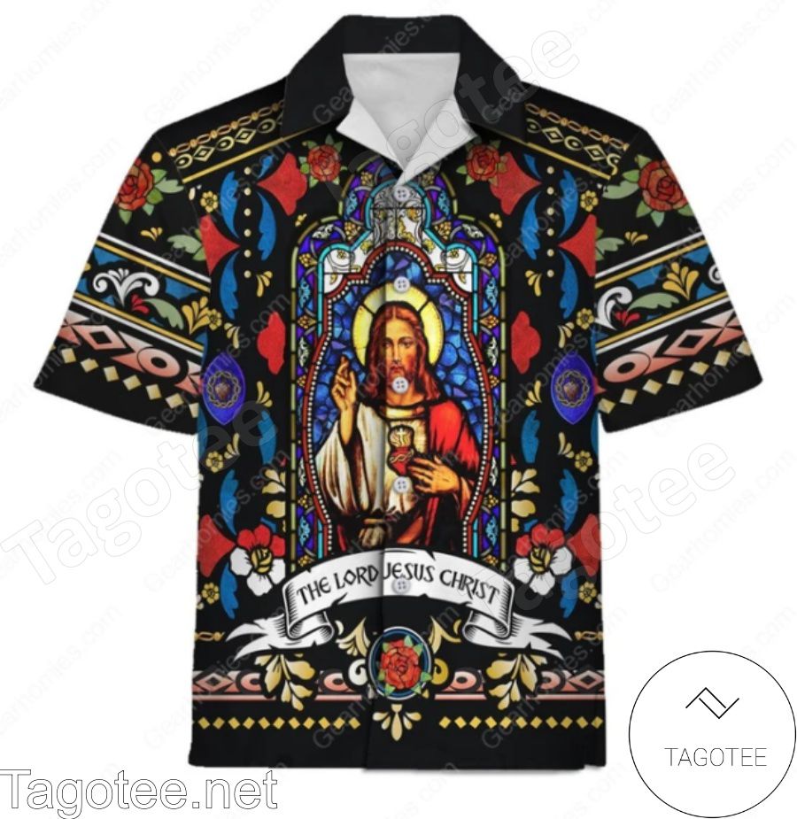 Jesus The Lord Jesus Christ Stained Glass Hawaiian Shirt