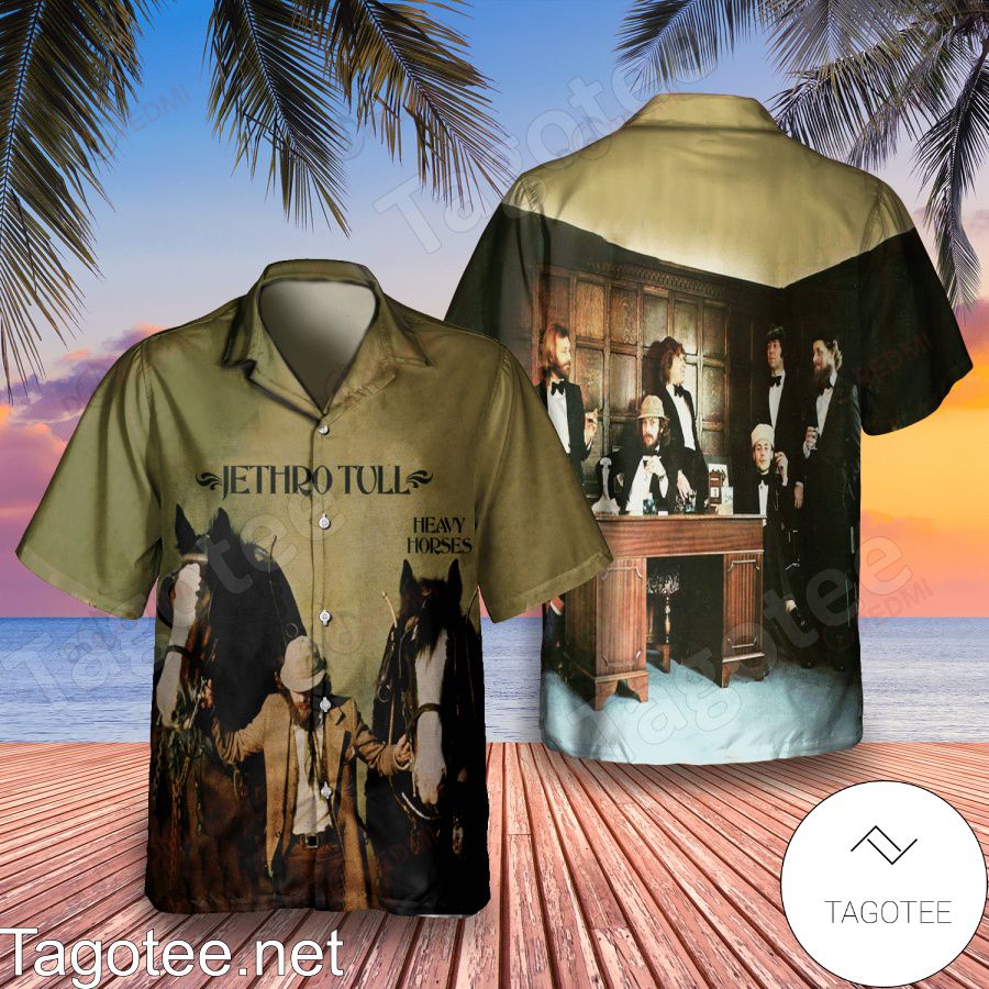Jethro Tull Heavy Horses Studio Album Cover Hawaiian Shirt