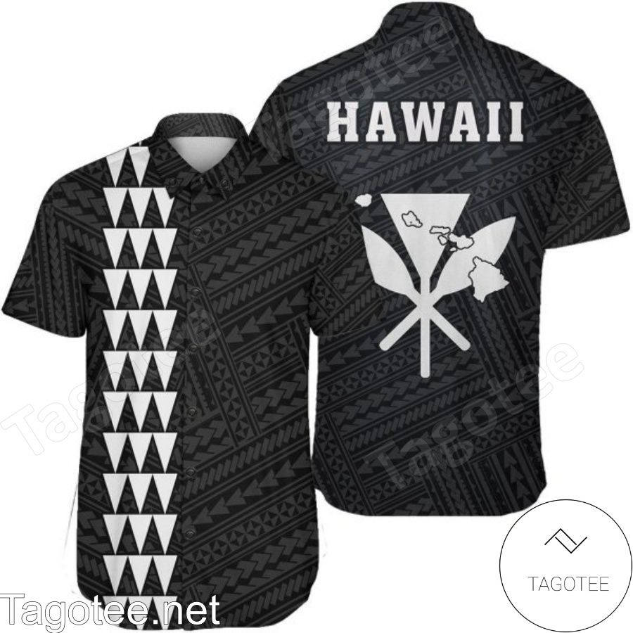 Kakau Polynesian Kanaka White Hawaiian Shirt