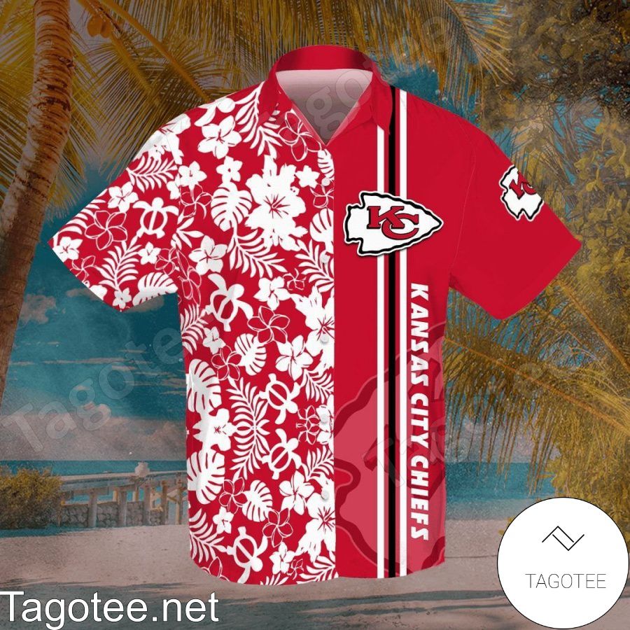 Kansas City Chiefs Flowery Red Hawaiian Shirt And Short