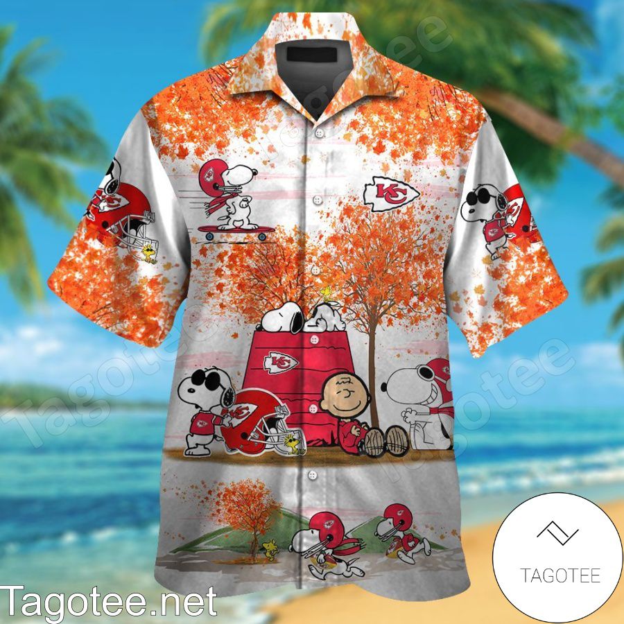 Kansas City Chiefs Snoopy Autumn Hawaiian Shirt And Short