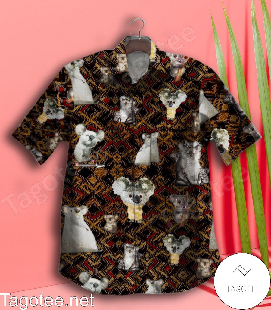 Koala Tribal Pattern Hawaiian Shirt