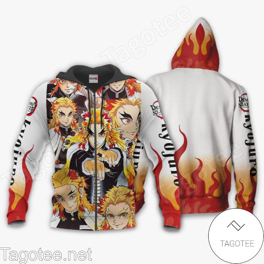 Kyojuro Rengoku Flame Hashira Custom Demon Slayer Anime Jacket, Hoodie, Sweater, T-shirt