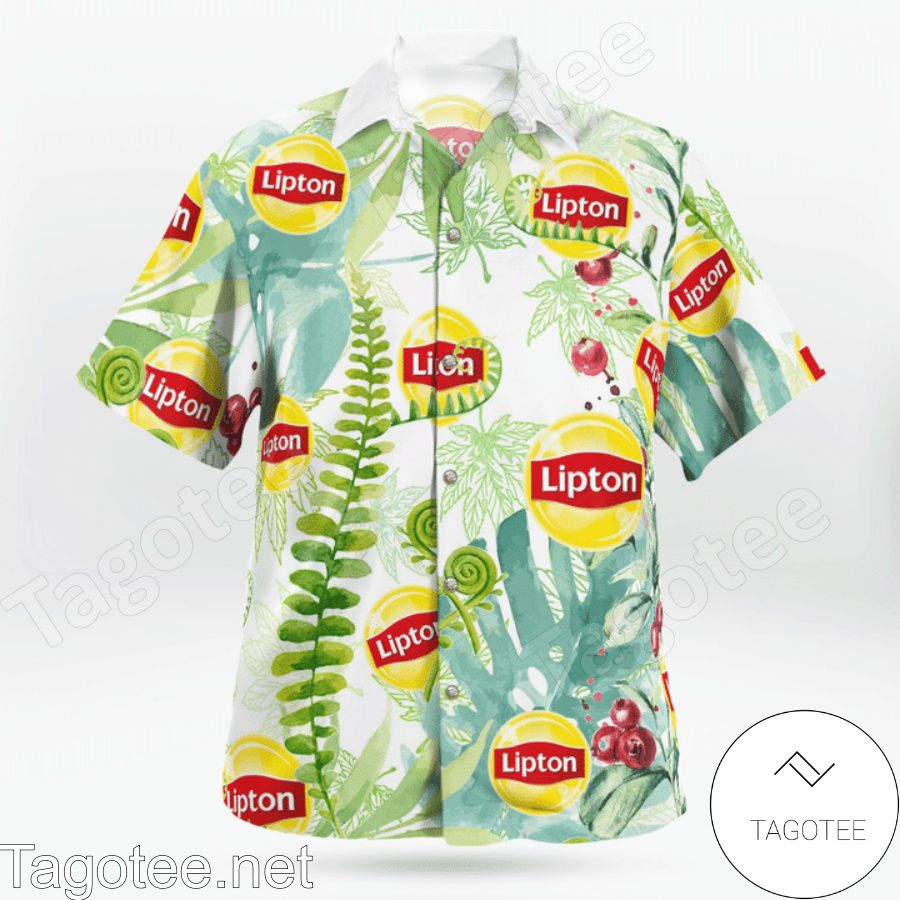 Lipton Ice Tea Flowery Hawaiian Shirt And Short