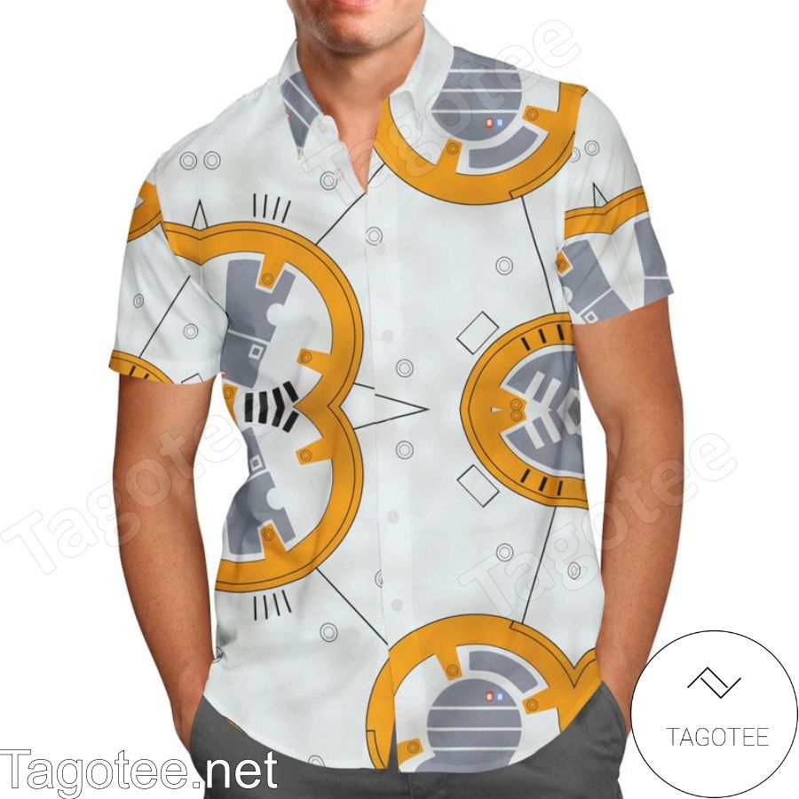 Little Round Droid Star Wars BB8 Inspired Hawaiian Shirt And Short