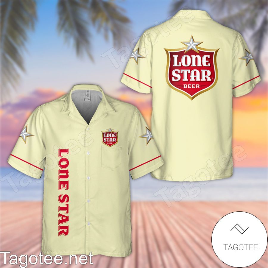 Lone Star Beer Light Yellow Hawaiian Shirt And Short