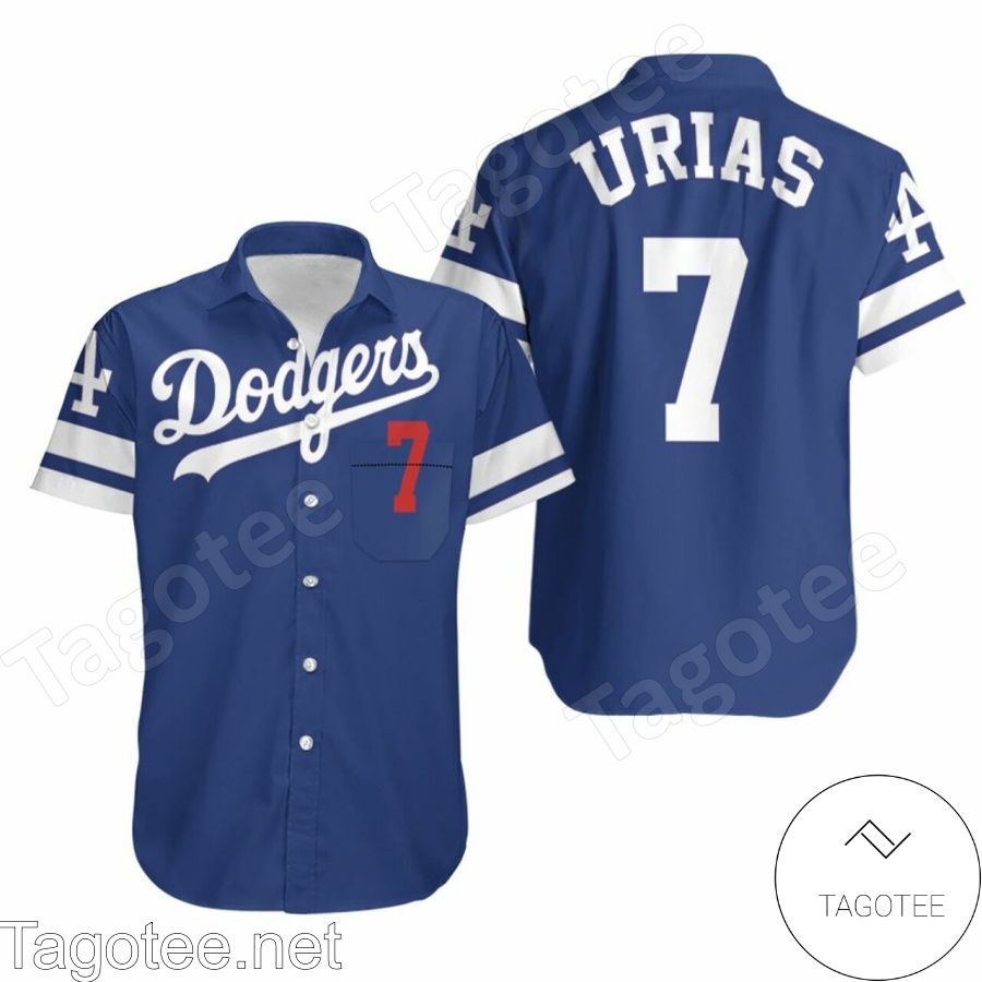 Los Angeles Dodgers Julio Urias 7 2020 Mlb Blue Hawaiian Shirt - Tagotee