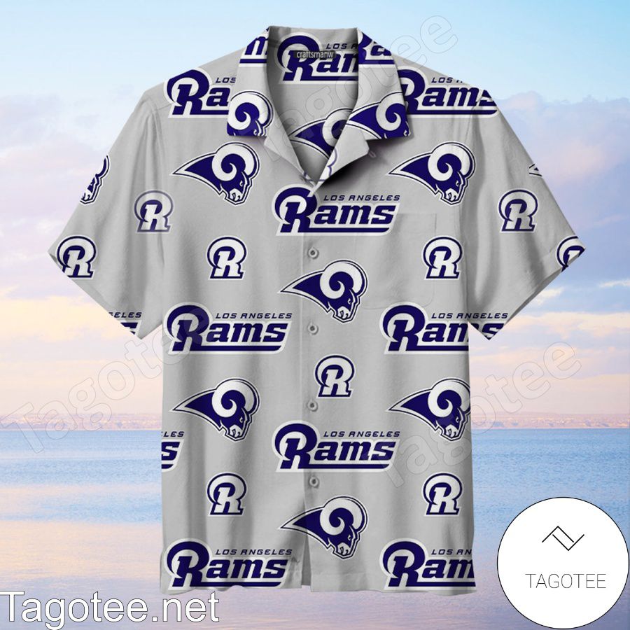 Los Angeles Rams Nfl Grey Hawaiian Shirt