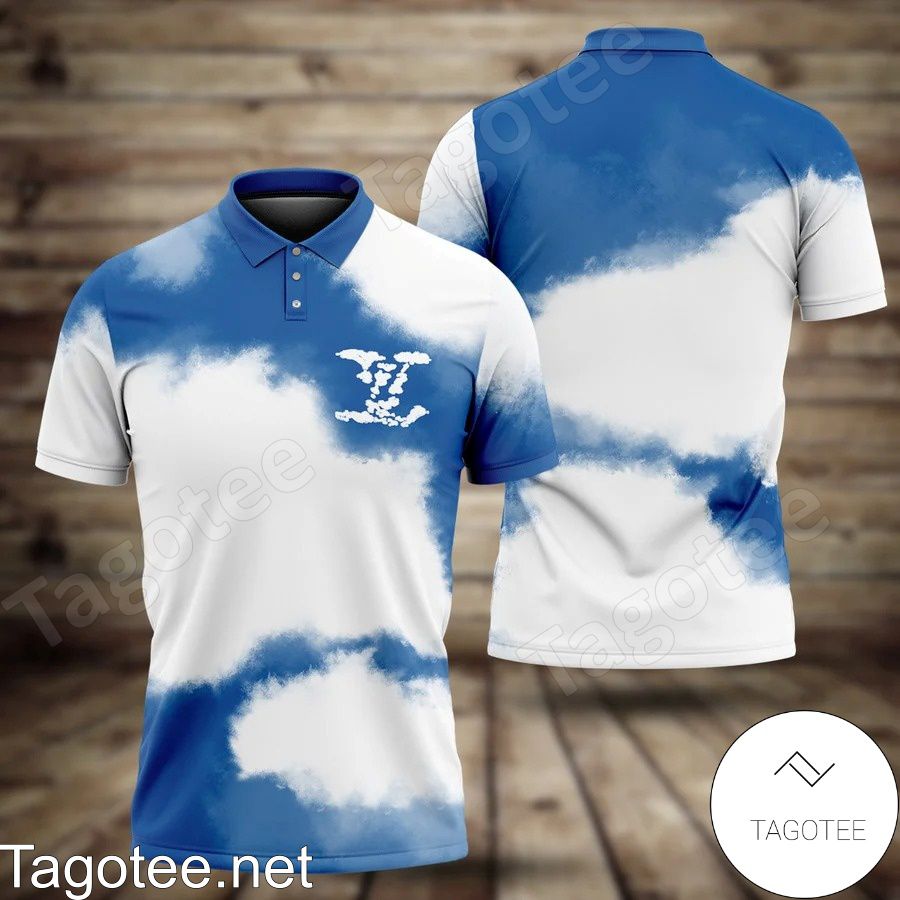 Louis Vuitton Blue Sky Clouds Polo Shirt - Tagotee