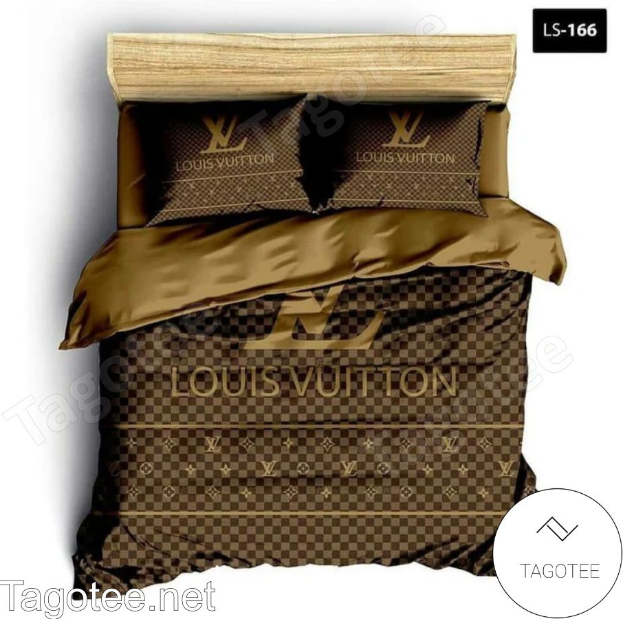 Louis Vuitton Brown Checkerboard Bedding Set