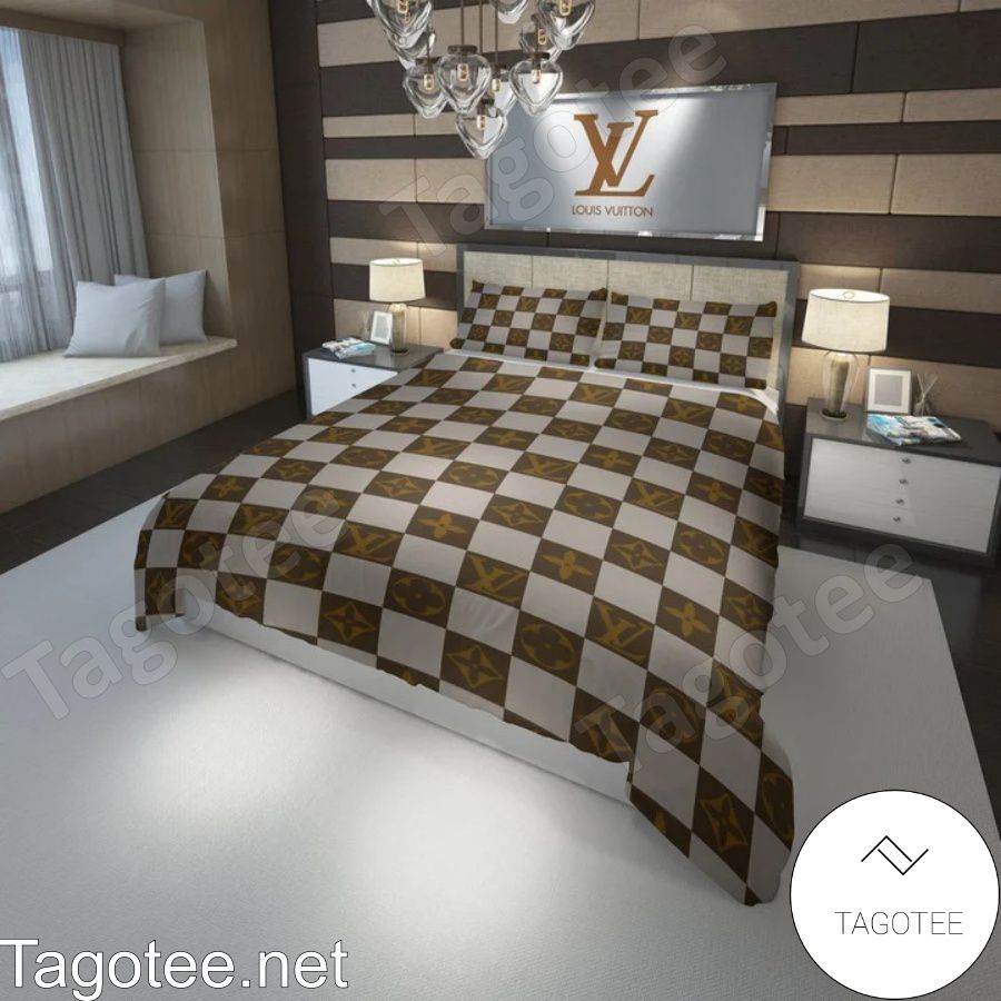 Louis Vuitton Checkerboard Luxury Bedding Set
