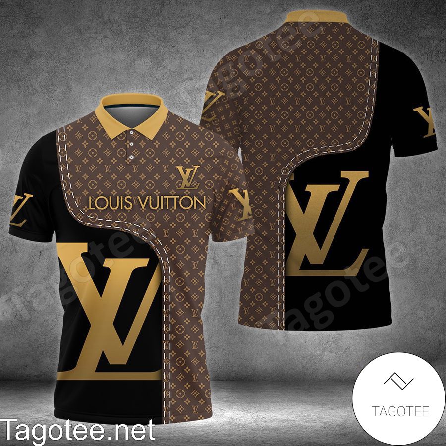 Louis Vuitton Light And Dark Brown Polo Shirt - Tagotee