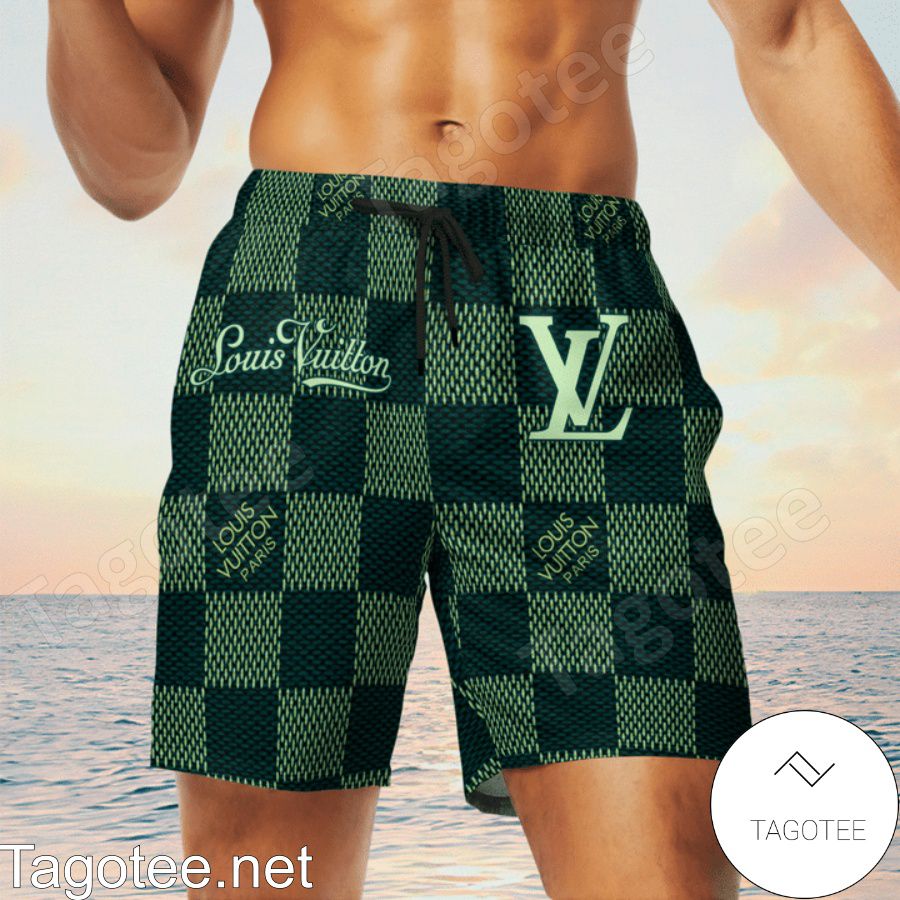 Louis Vuitton Brown Damier Men Swimming Trunk Shorts Medium