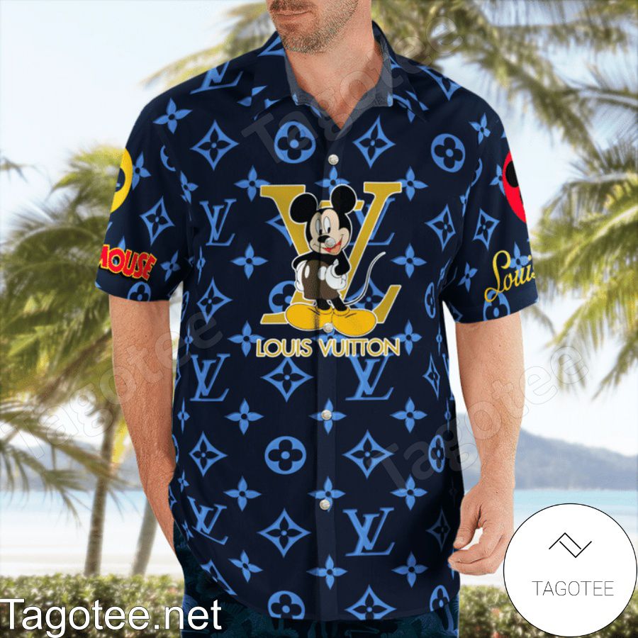Near you Louis Vuitton Mickey Mouse Navy Monogram Hawaiian Shirt And Beach Shorts