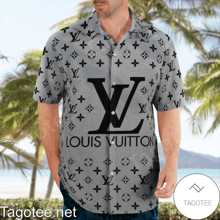 Louis Vuitton Big And Small Logo Monogram Black Hoodie - Tagotee