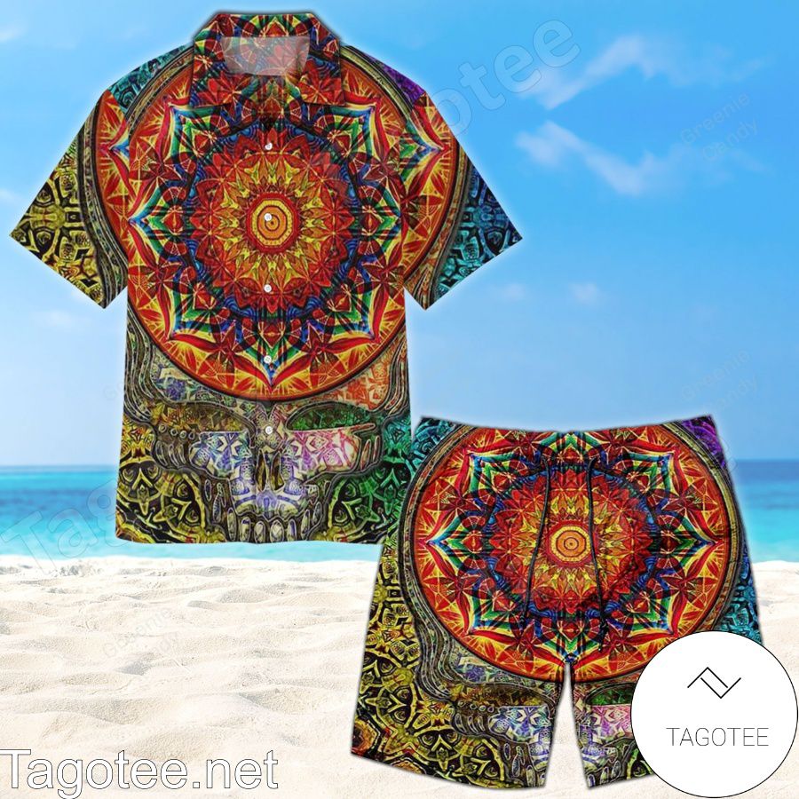 Mandala Grateful Dead Hawaiian Shirt And Short