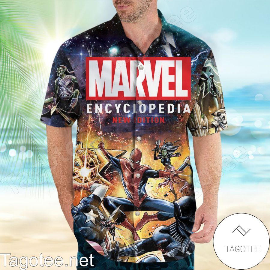 Marvel Encyclopedia New Edition Hawaiian Shirt And Short