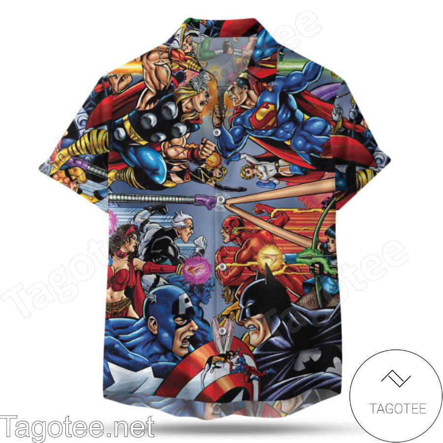 Marvel vs DC Hawaiian Shirt And Short