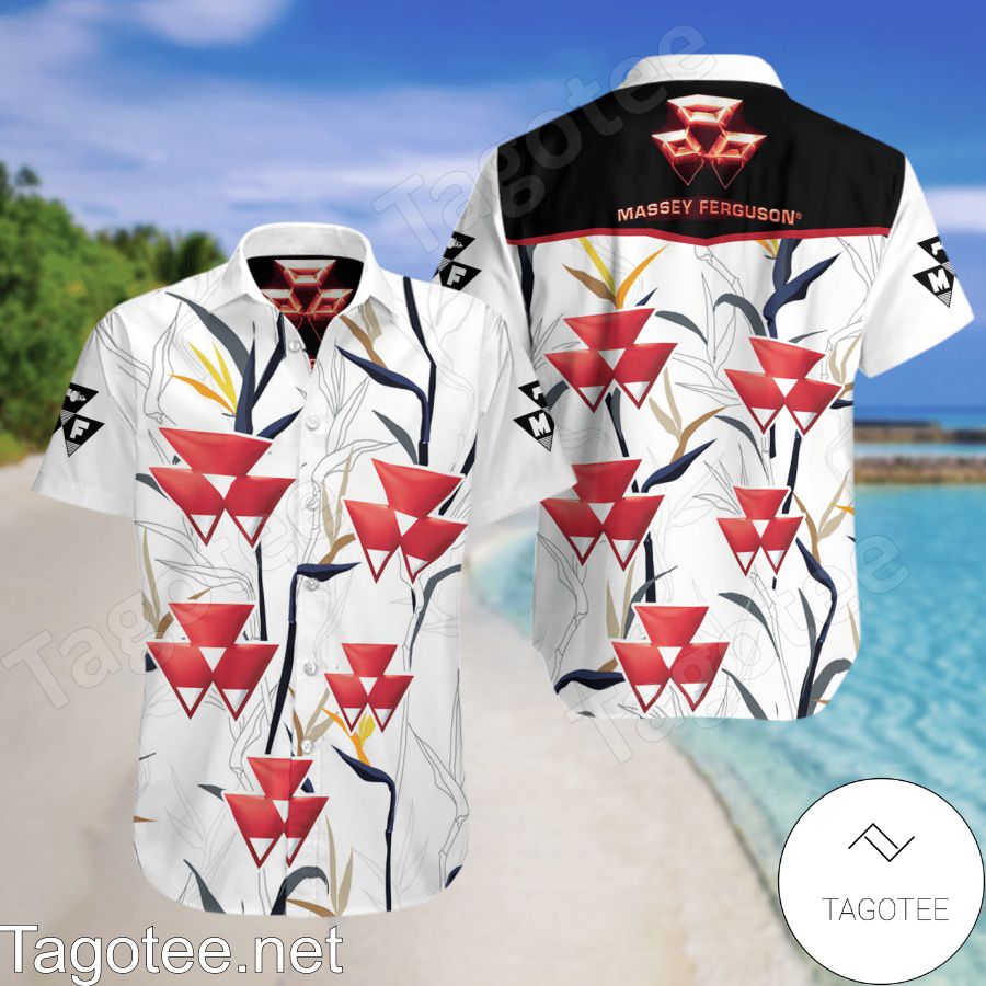 Massey Ferguson White Hawaiian Shirt And Short
