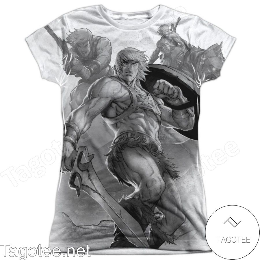 Masters Of The Universe B&w All Over Print Shirts