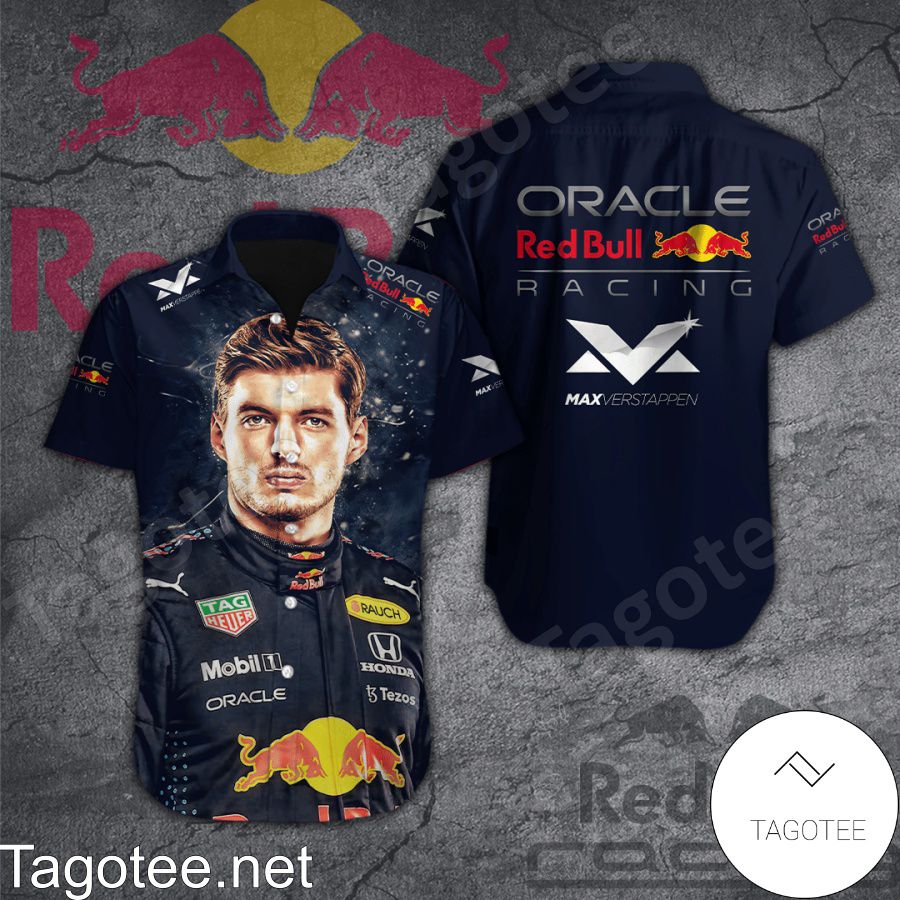 Max Verstapen MV33 Oracle Red Bull Racing Navy Hawaiian Shirt And Short