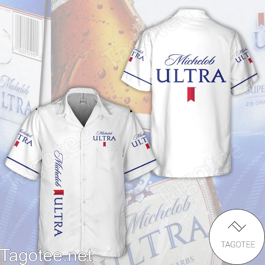Michelob Ultra White Hawaiian Shirt And Short