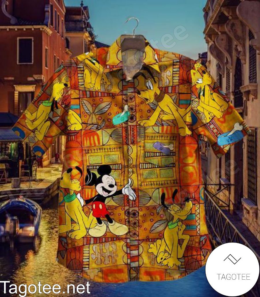 Mickey Mouse And Goofy Multicolor Hawaiian Shirt