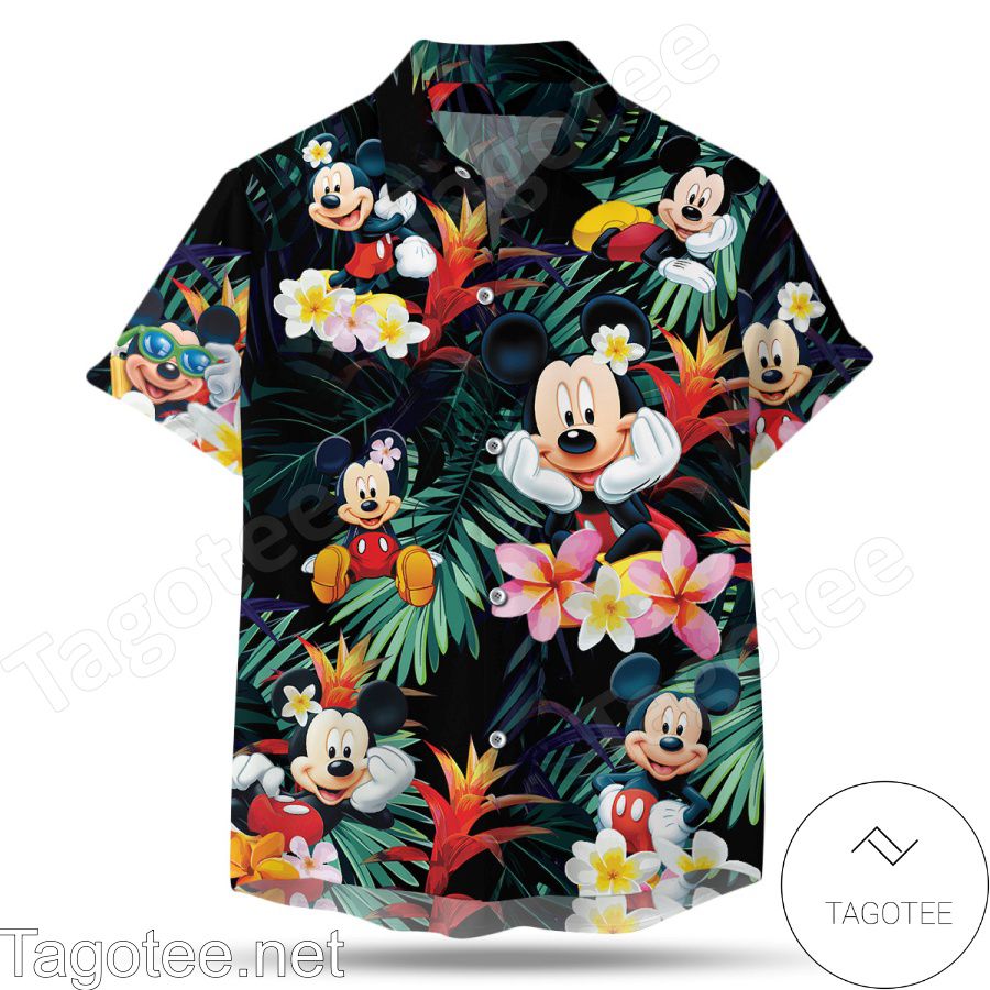 Mickey Mouse Disney Lost In The Tropical Forest Hawaiian Shirt And Short