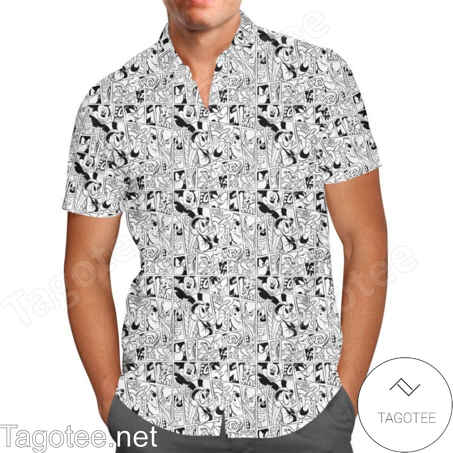 Mickey Mouse & Friends Comic Disney Cartoon Graphics Inspired Hawaiian Shirt And Short