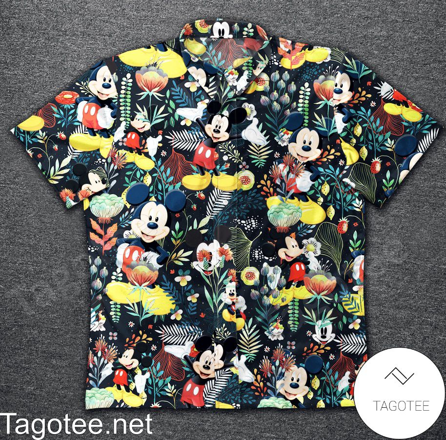 Mickey Mouse In The Flower Garden Hawaiian Shirt