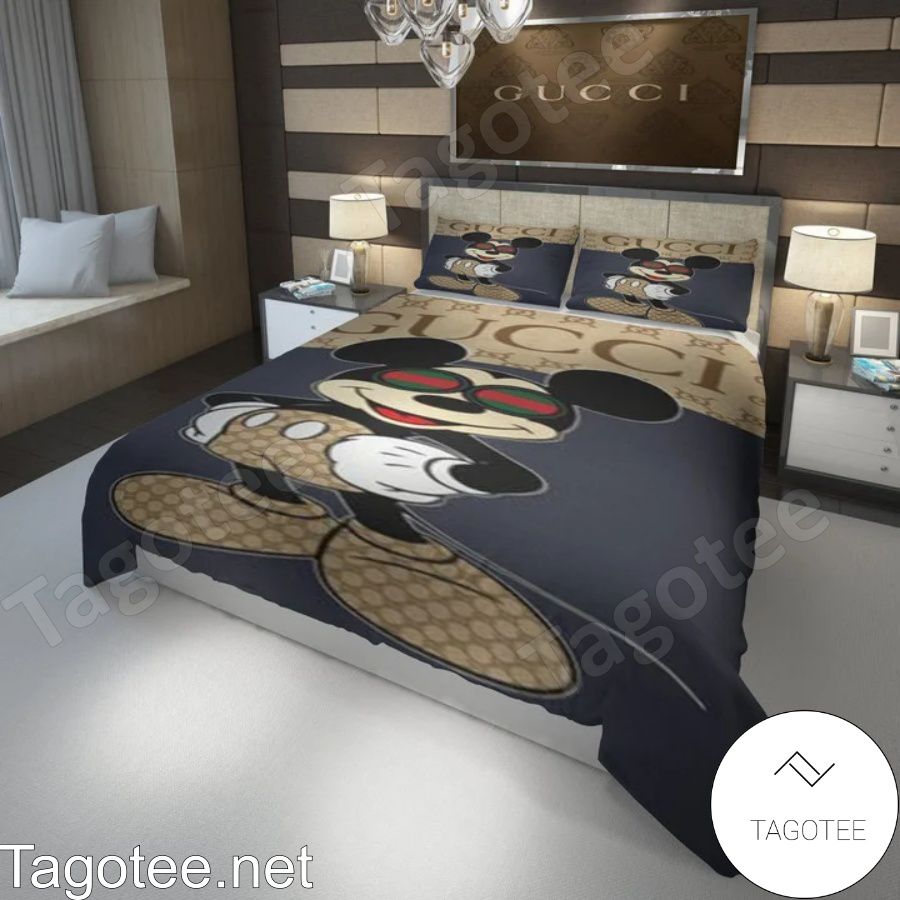 Mickey Mouse Italian Gucci Luxury Brand Bedding Set