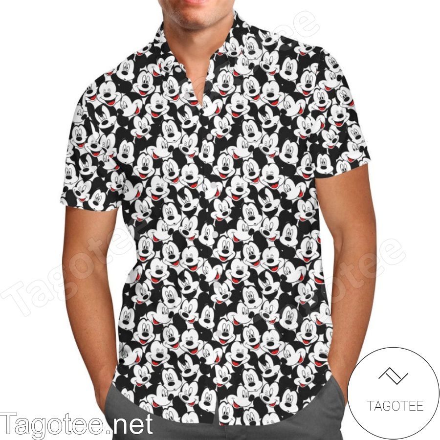 Mickey Mouse Pattern Disney Cartoon Graphics Hawaiian Shirt And Short