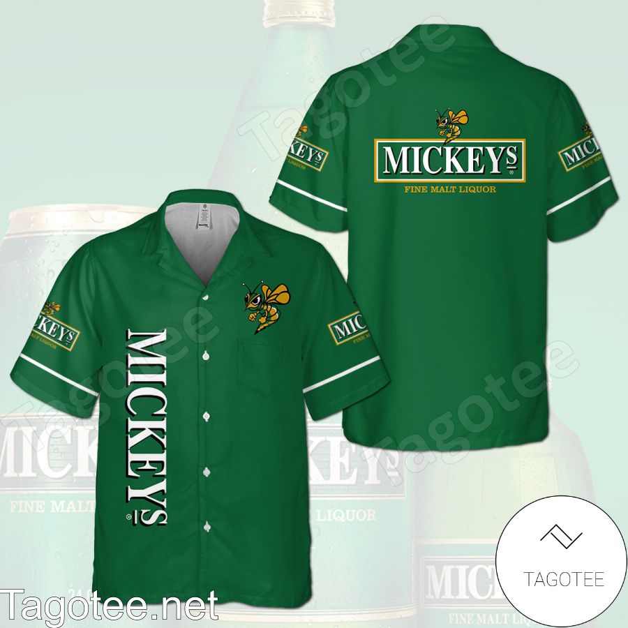 Mickey's Dark Green Hawaiian Shirt And Short