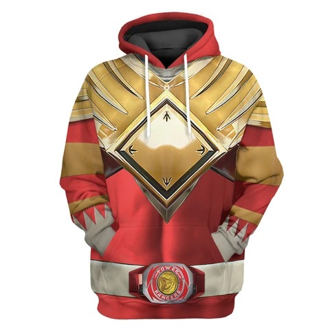 Mighty Morphin Red Power Rangers Custom 3D hoodie
