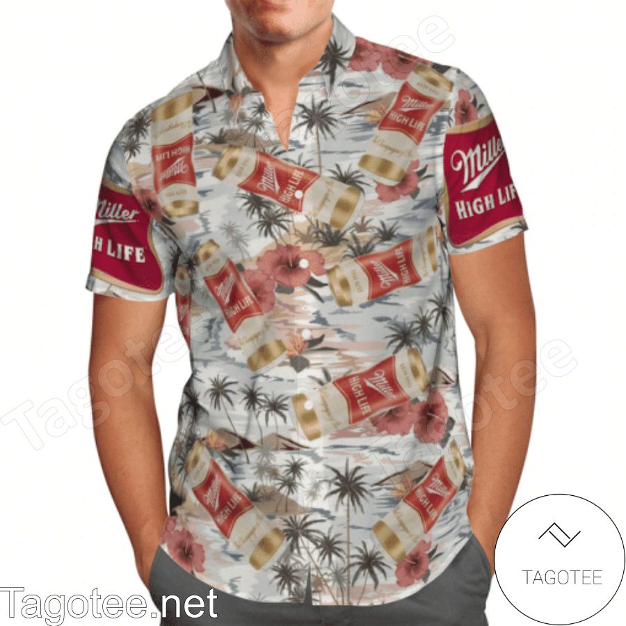 Miller High Life Hawaiian Shirt And Short