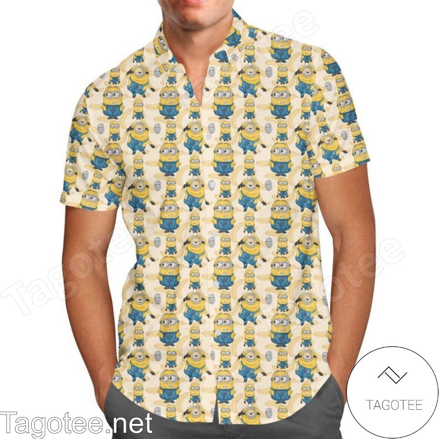 Minions Bananas Universal Studios Inspired Hawaiian Shirt And Short