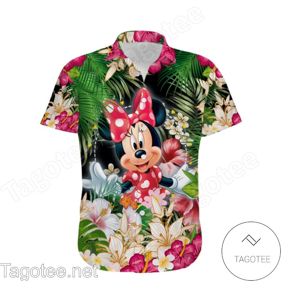 Minnie Mouse Lost In The Forest Disney Cartoon Graphics Hawaiian Shirt And Short