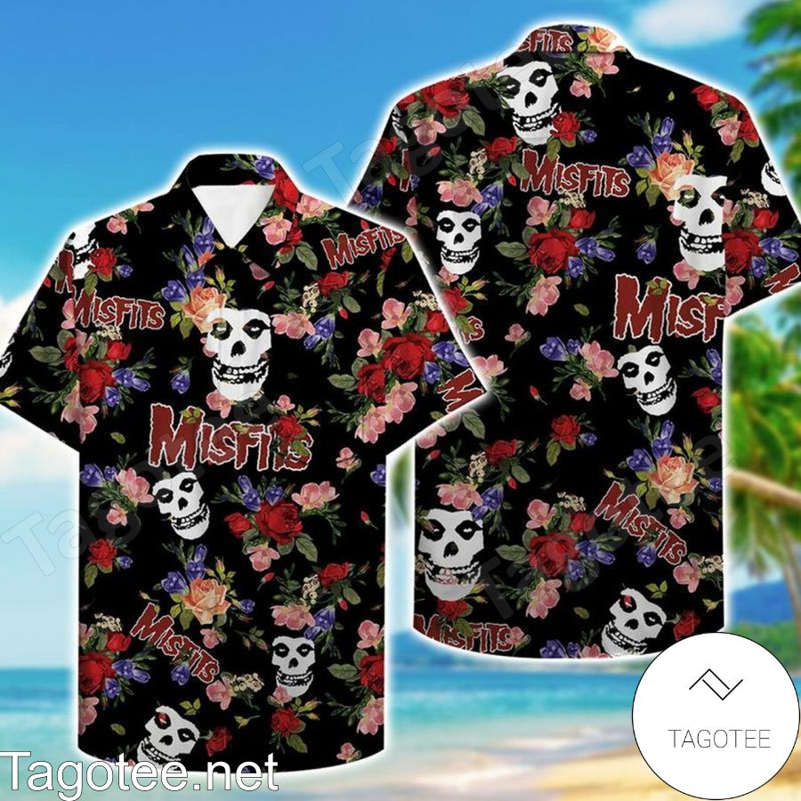 Misfits Logo Floral Fashion Island Tourism Beach Hawaiian Shirt