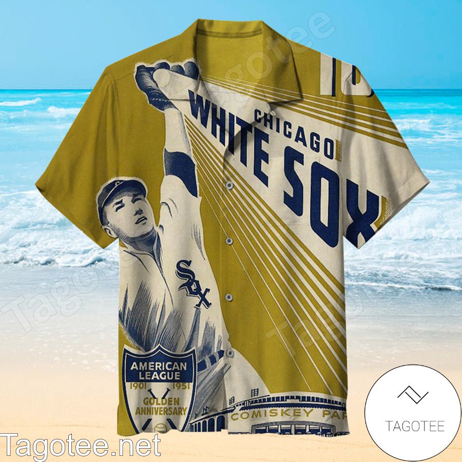 Mlb Chicago White Sox American League 1901-1951 Golden Anniversary Hawaiian Shirt