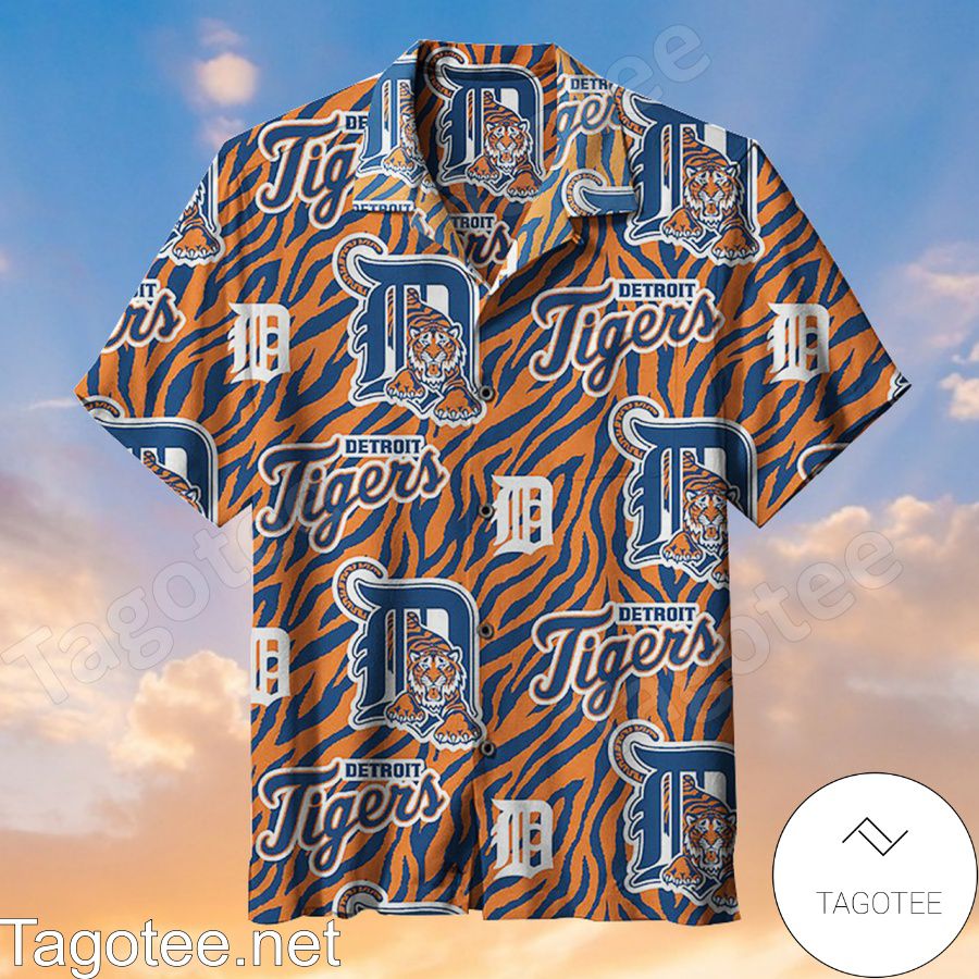 Mlb Detroit Tigers Baseball Team Orange Hawaiian Shirt