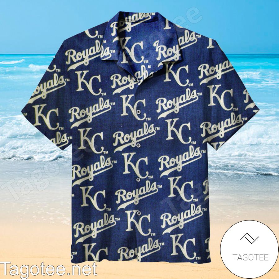 Mlb Kansas City Royals Vintage Navy Hawaiian Shirt