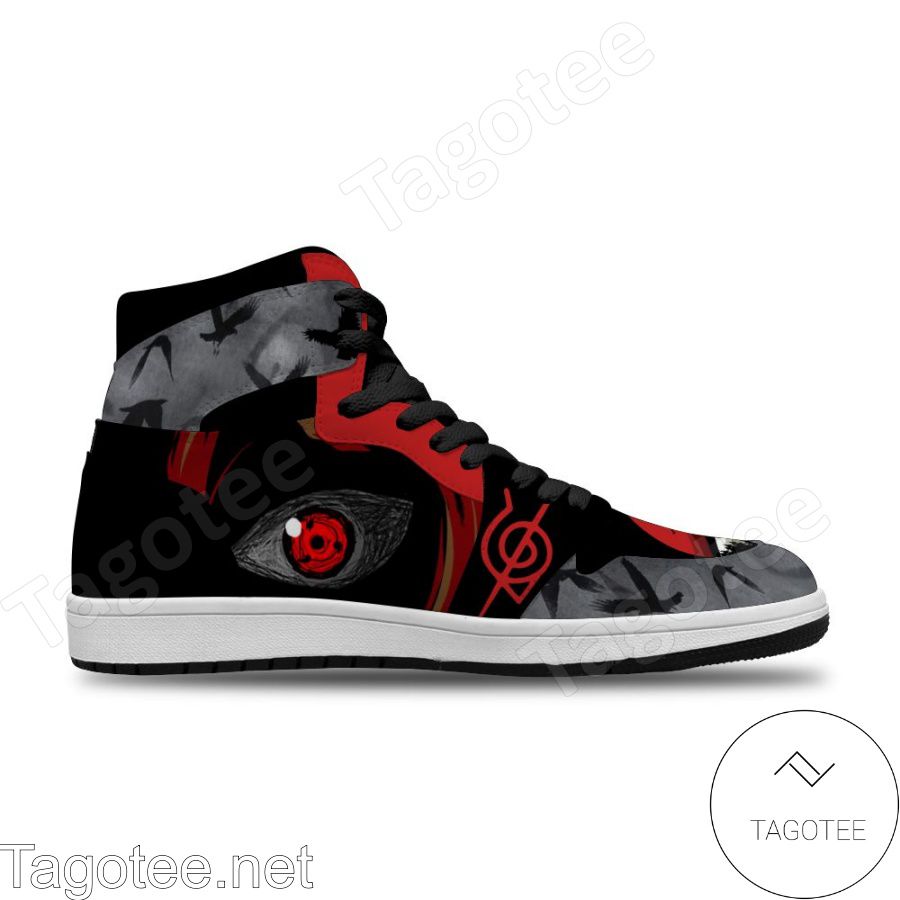 Naruto Akatsuki Itachi Uchiha Sharingan Air Jordan High Top Shoes Sneakers a