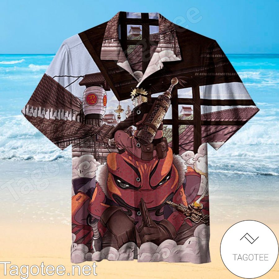 Naruto & Gamakichi Hawaiian Shirt And Short