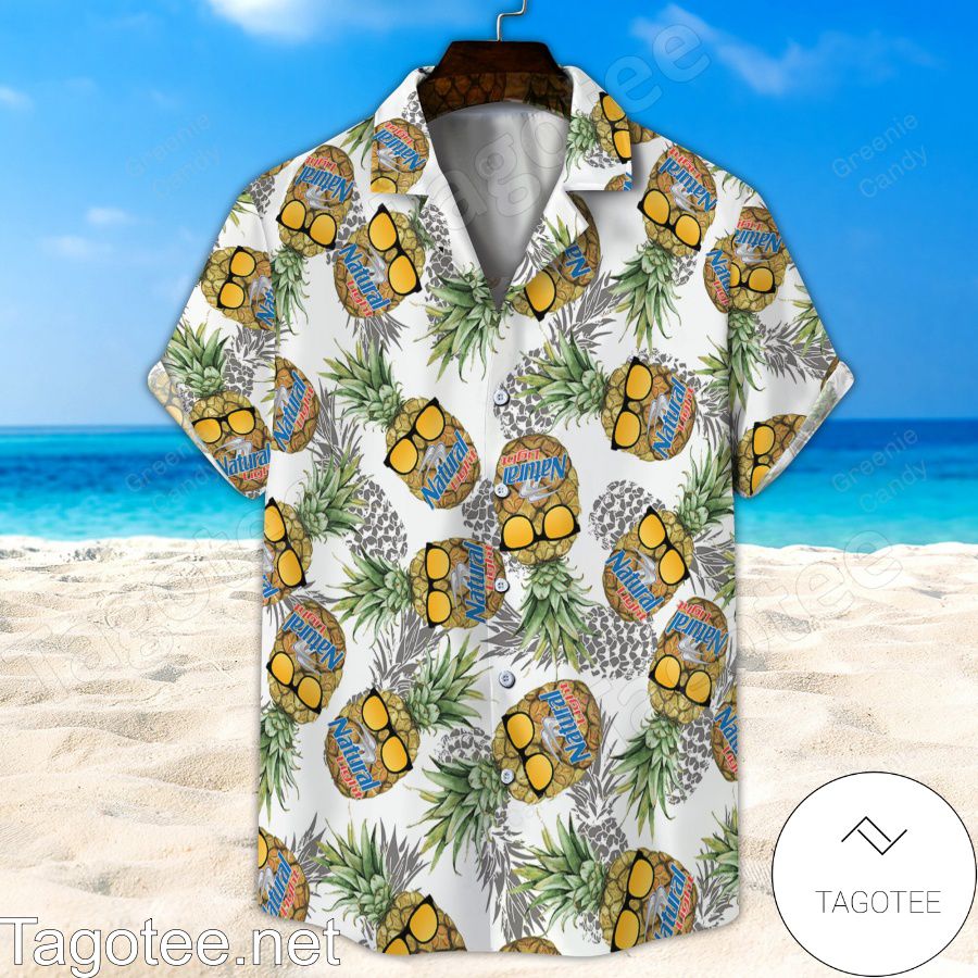 Natural Light Funny Pineapple Seamless Pattern Hawaiian Shirt And Short