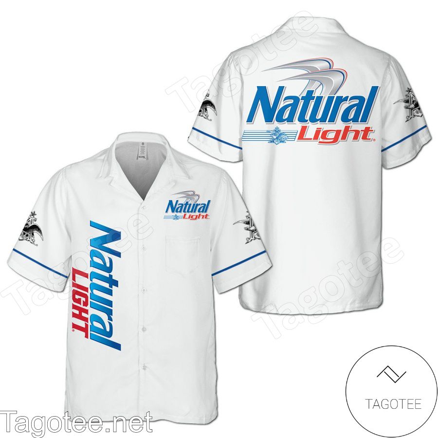 Natural Light White Hawaiian Shirt And Short