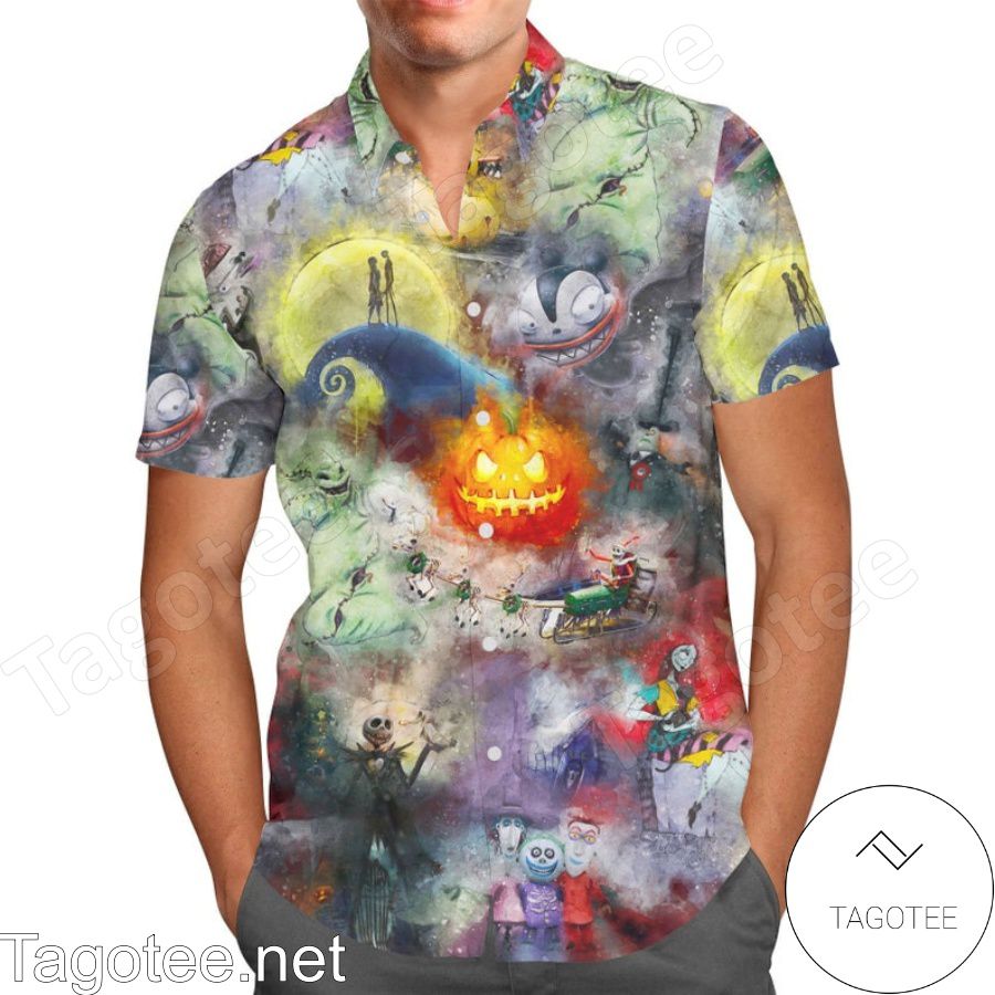 Nightmare Before Christmas Disney Cartoon Graphics Hawaiian Shirt And Short